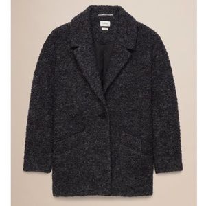 Aritzia Wilfred Gondry Grey Boucle Wool Mohair Alpaca Blend Coat Italian Fabric